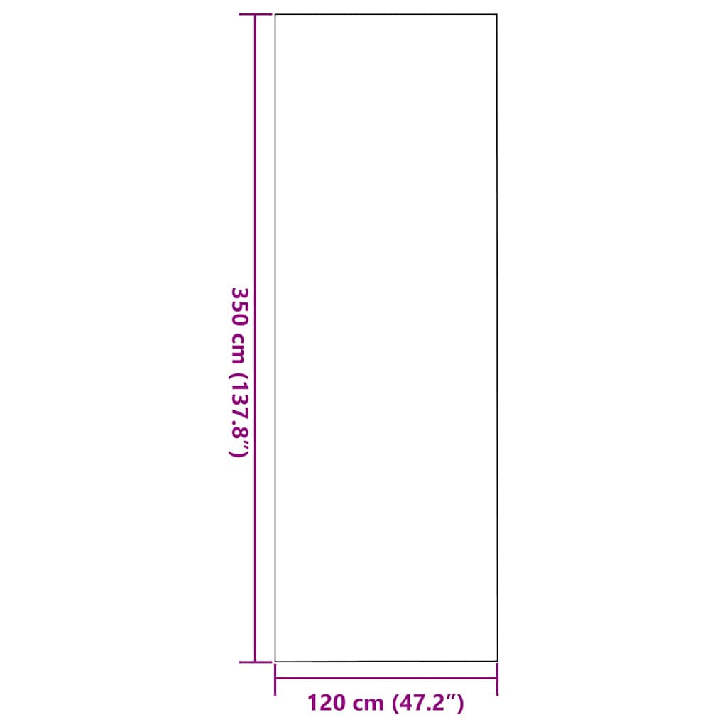 Deurmat Antraciet en Zwart 120 x 350 cm 100% Polyamide