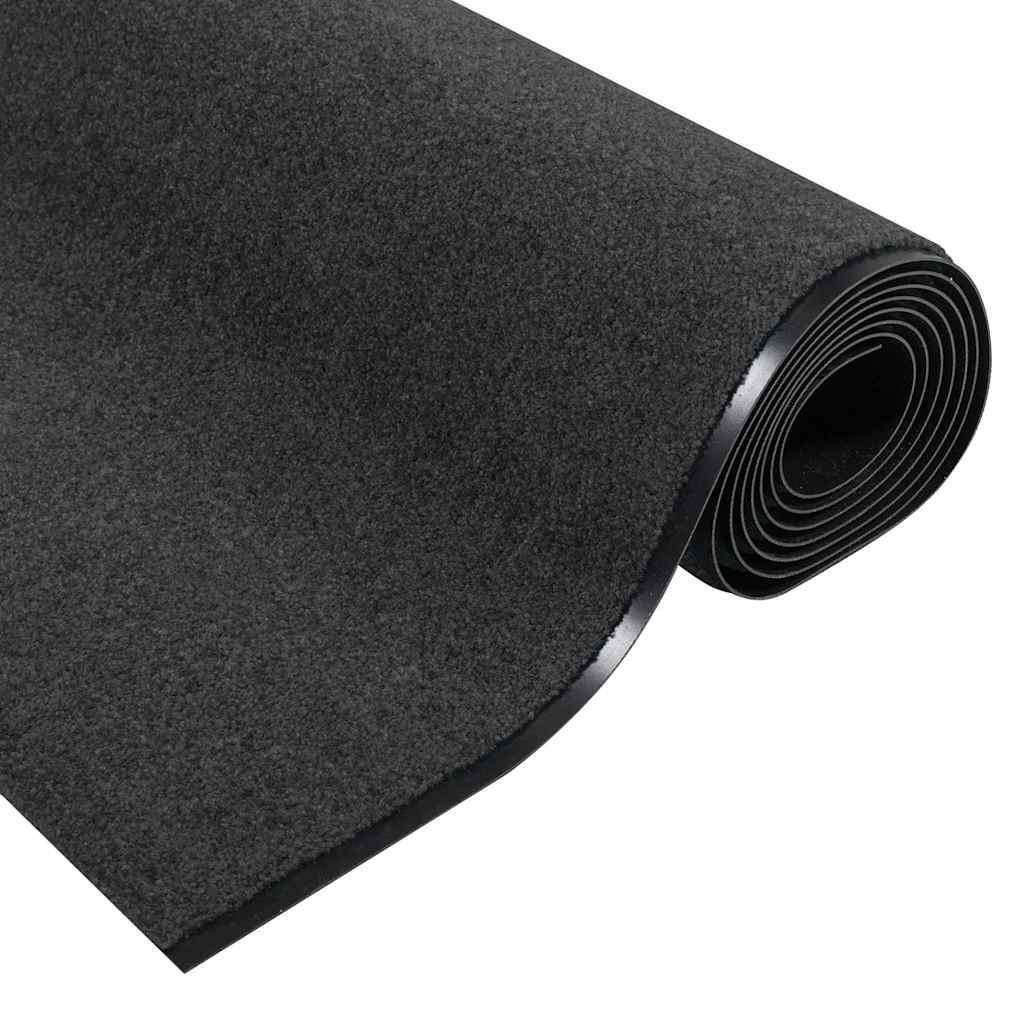Deurmat Antraciet en Zwart 120 x 400 cm 100% Polyamide