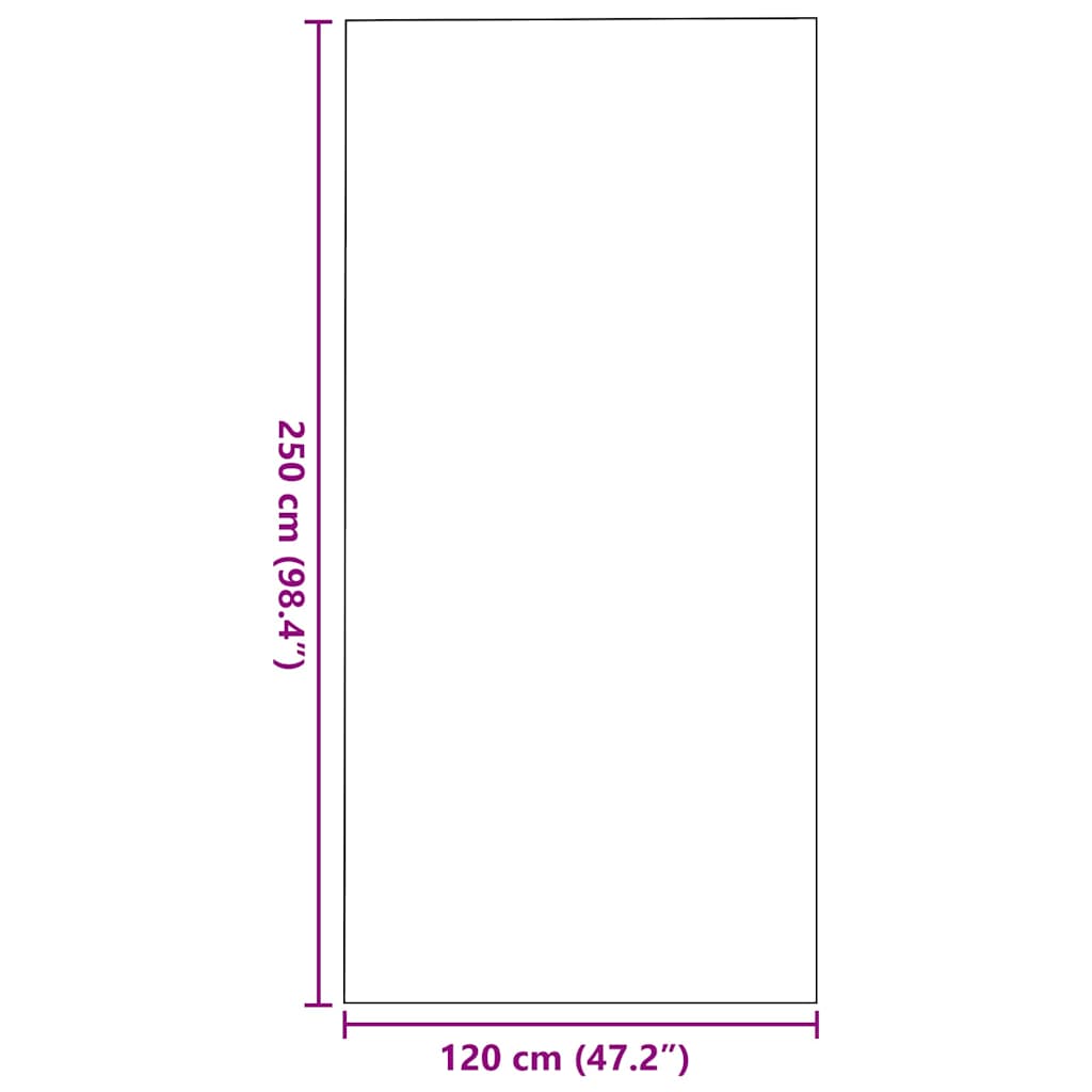 Deurmat Grijs en zwart 120 x 250 cm 100% Polyamide