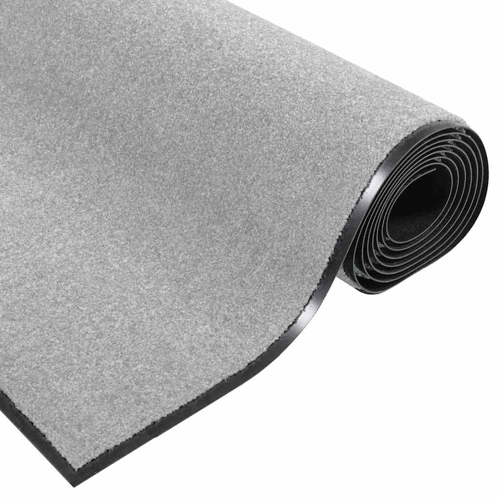Deurmat Grijs en zwart 120 x 300 cm 100% Polyamide