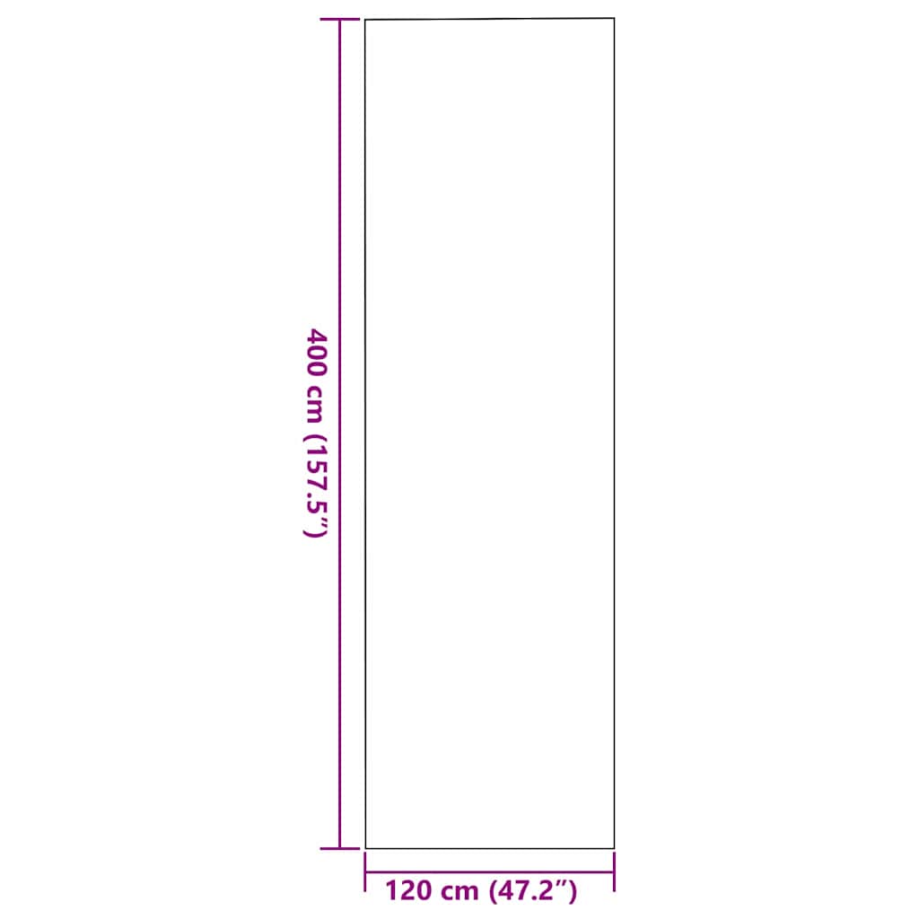 Deurmat Grijs en zwart 120 x 400 cm 100% Polyamide