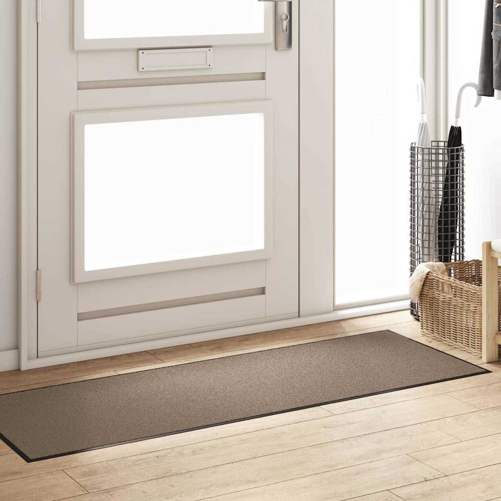 Deurmat Beige en zwart 60 x 180 cm 100% Polyamide