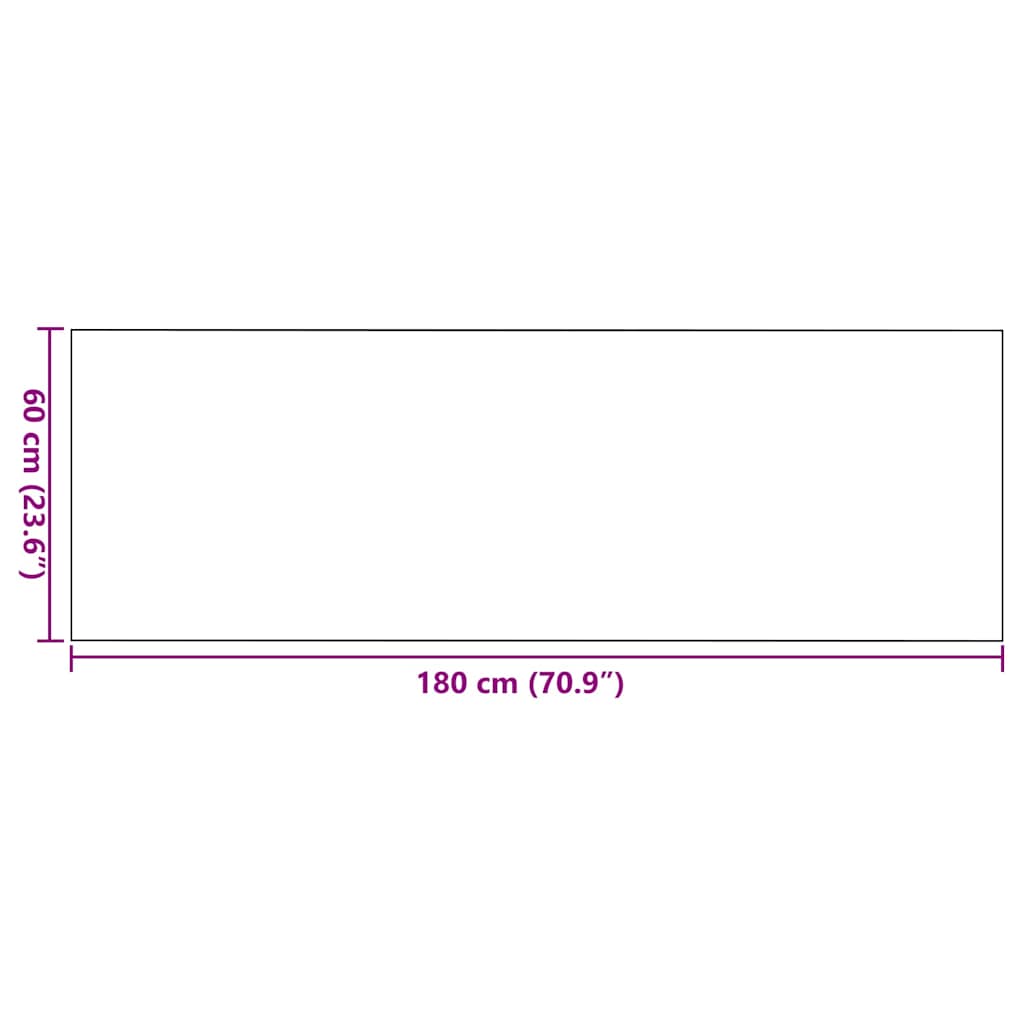 Deurmat Beige en zwart 60 x 180 cm 100% Polyamide