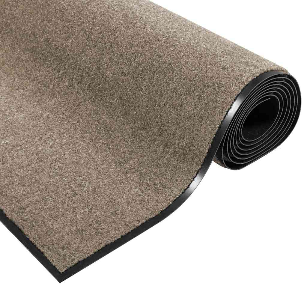 Deurmat Beige en zwart 90 x 150 cm 100% Polyamide