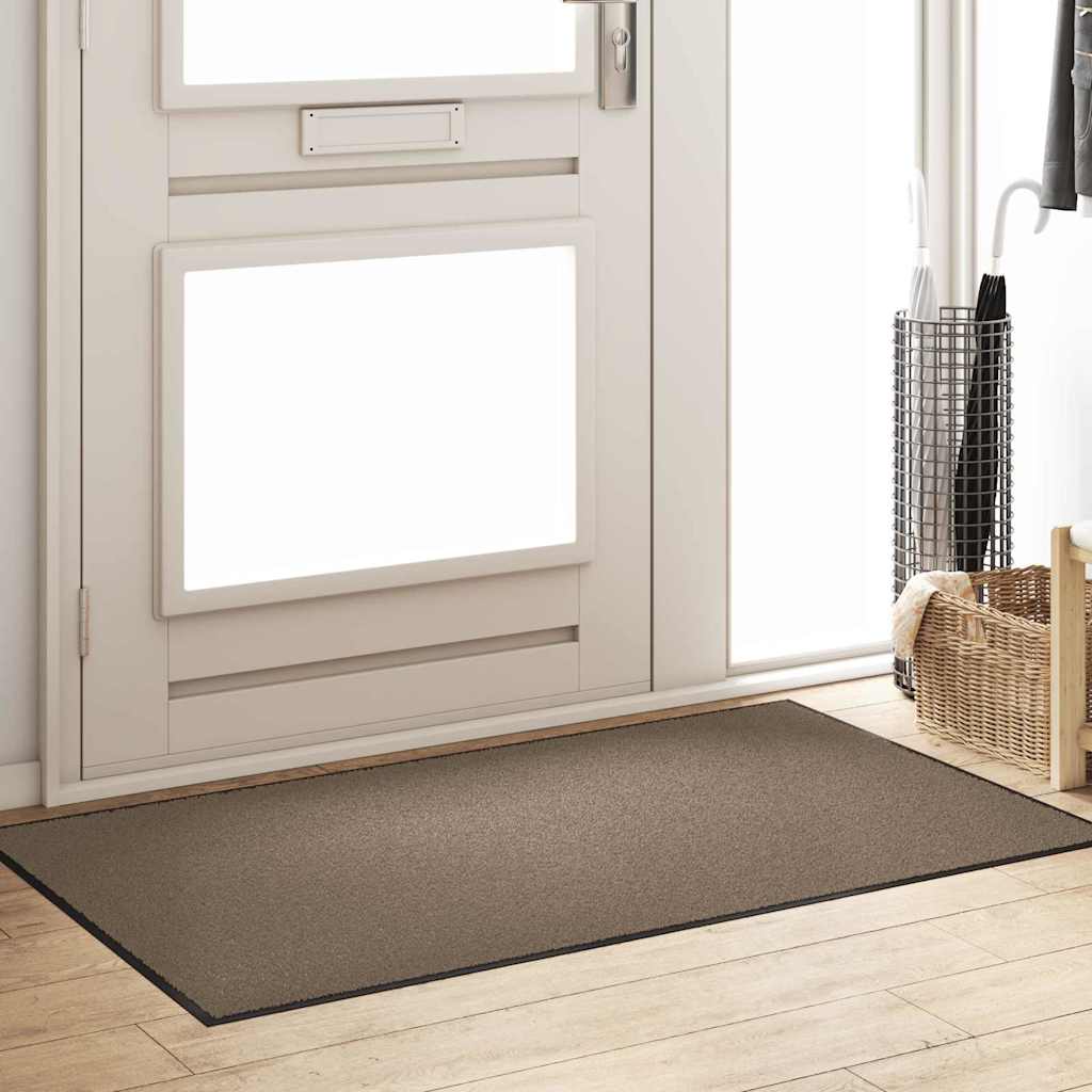 Deurmat Beige en zwart 90 x 150 cm 100% Polyamide