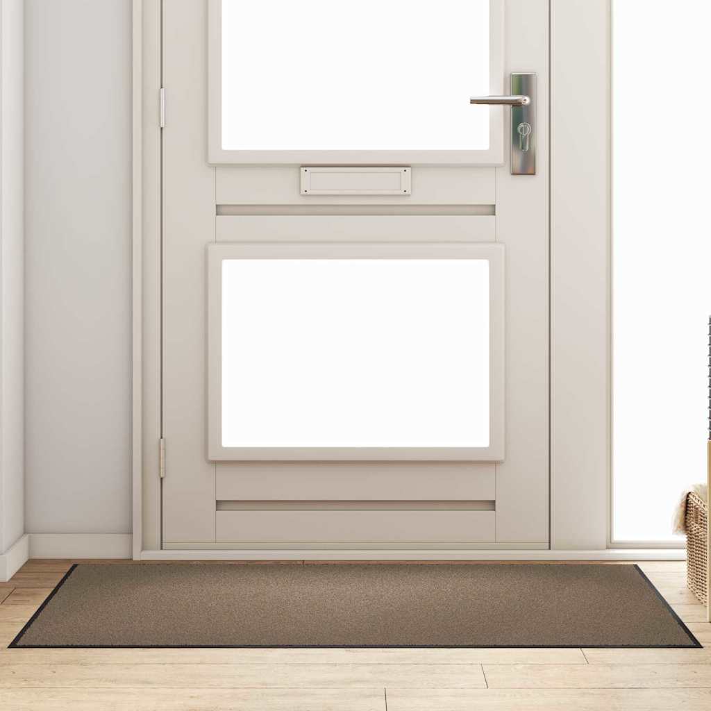 Deurmat Beige en zwart 90 x 150 cm 100% Polyamide