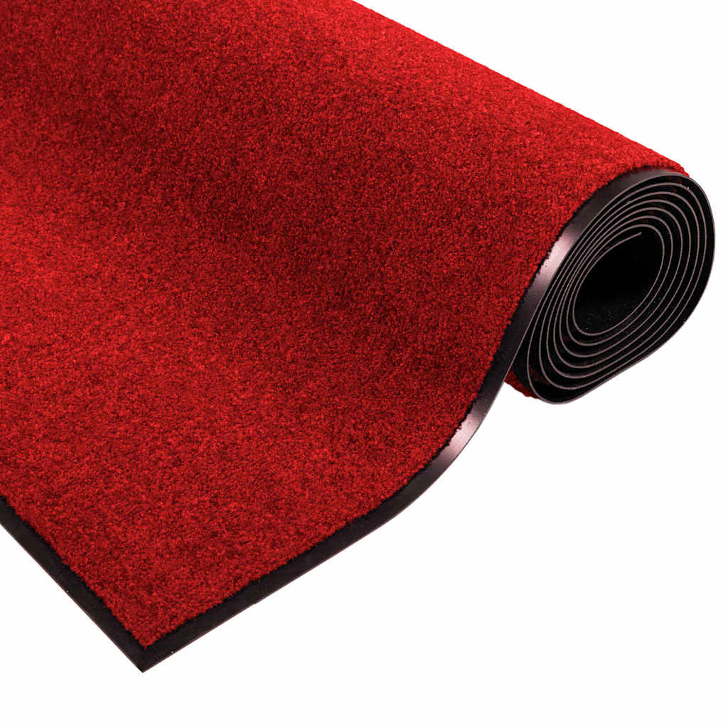 Deurmat Rood en Zwart 120 x 180 cm 100% Polyamide