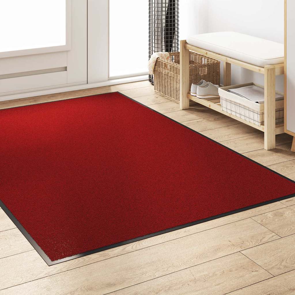 Deurmat Rood en Zwart 120 x 180 cm 100% Polyamide