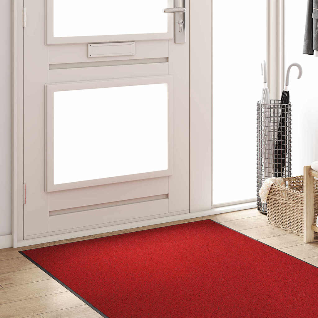 Deurmat Rood en Zwart 120 x 300 cm 100% Polyamide