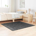 Antislip Shaggy Tapijt Donkergrijs 120 x 120 cm PP