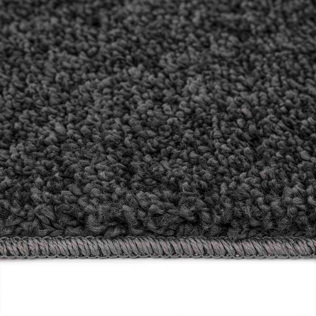 Antislip Shaggy Tapijt Donkergrijs 160 x 160 cm PP