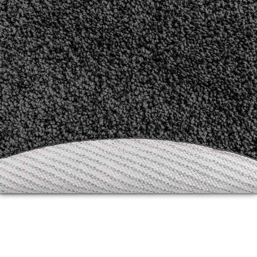 Antislip Shaggy Tapijt Donkergrijs 120 x 120 cm PP