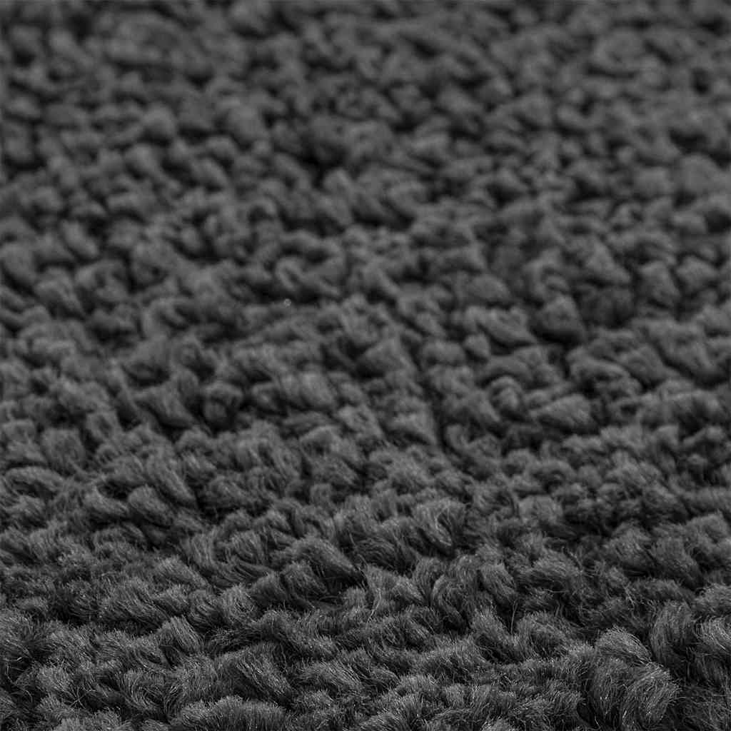 Antislip Shaggy Tapijt Donkergrijs 120 x 120 cm PP