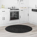 Antislip Shaggy Tapijt Donkergrijs 120 x 120 cm PP