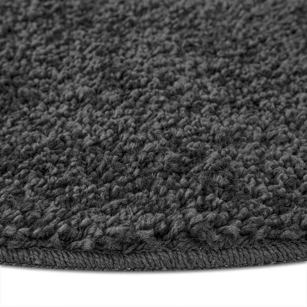 Antislip Shaggy Tapijt Donkergrijs 160 x 160 cm PP