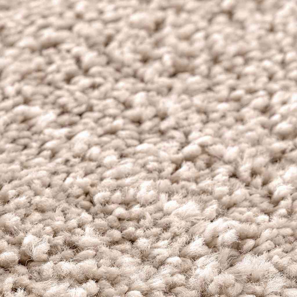 Antislip Shaggy Tapijt Crème 120 x 120 cm PP