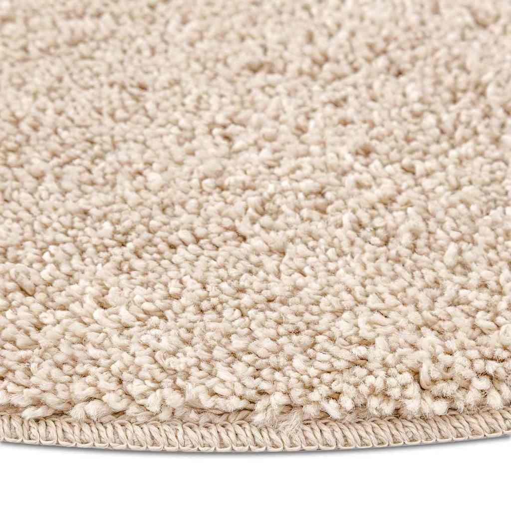 Antislip Shaggy Tapijt Crème 120 x 120 cm PP