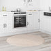 Antislip Shaggy Tapijt Crème 120 x 120 cm PP