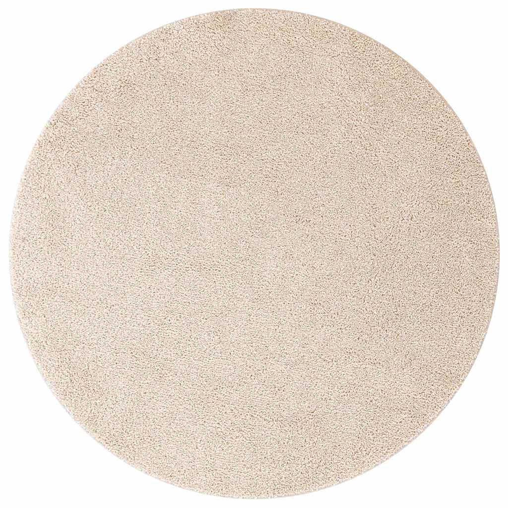 Antislip Shaggy Tapijt Crème 120 x 120 cm PP