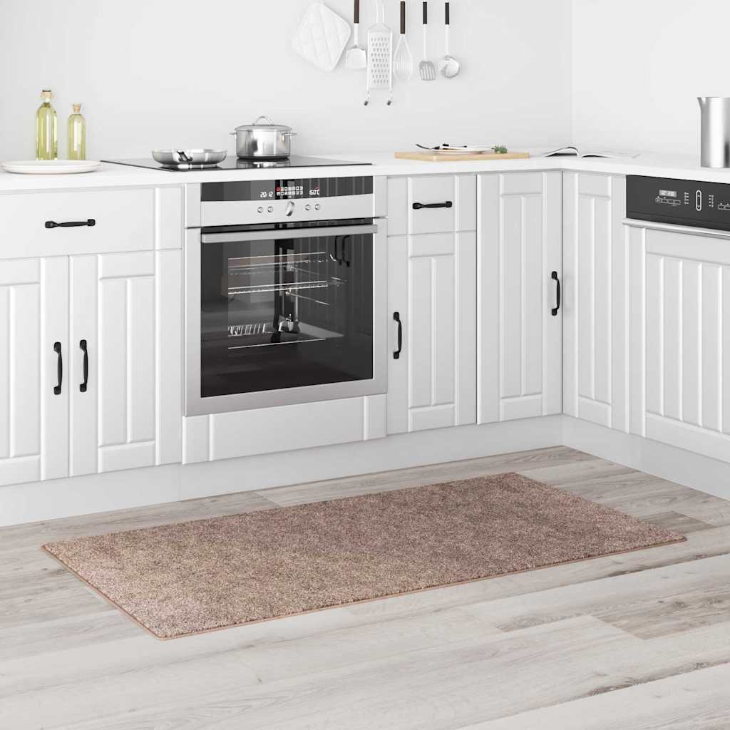 Antislip Shaggy Tapijt Bruin 80 x 150 cm PP