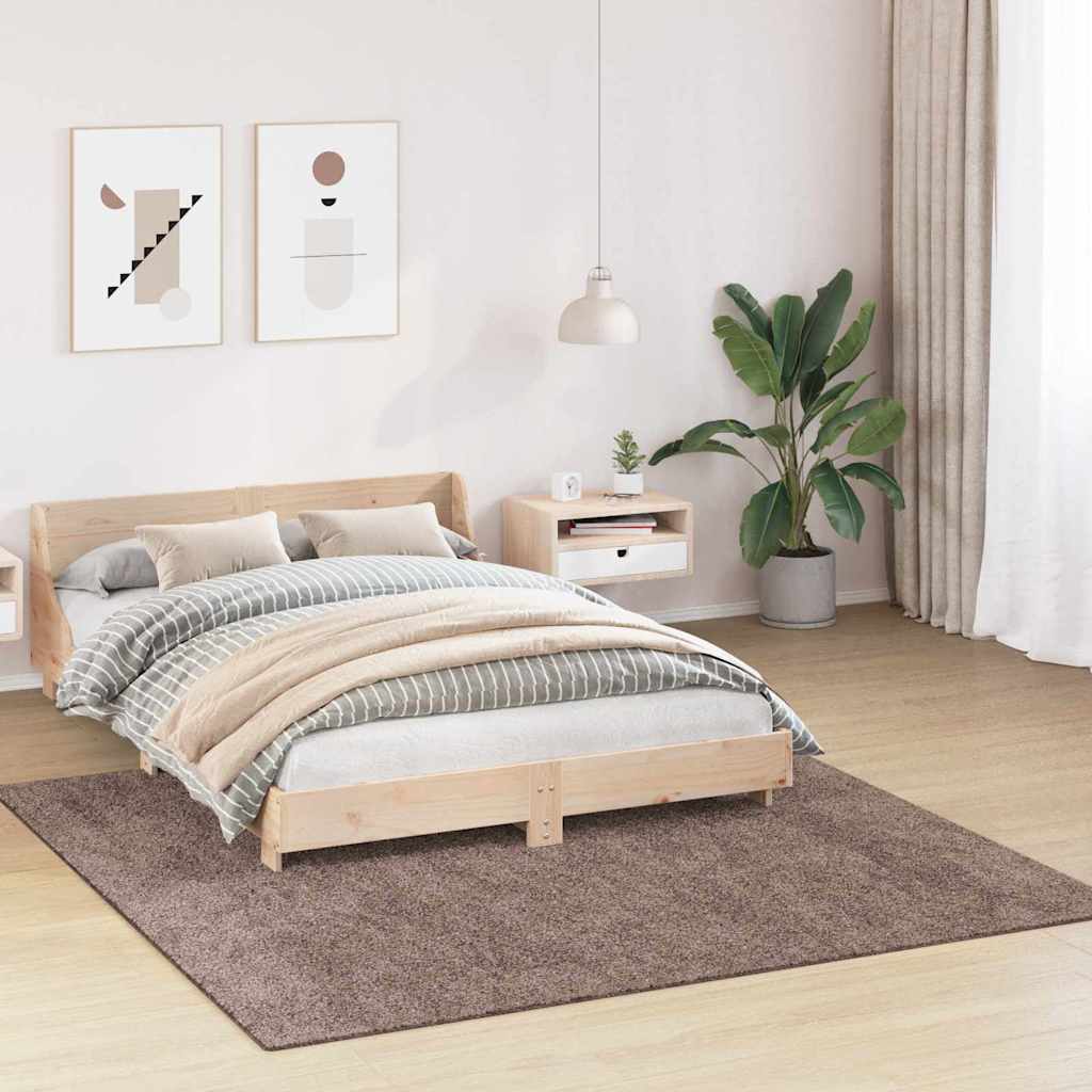 Antislip Shaggy Tapijt Bruin 200 x 200 cm PP