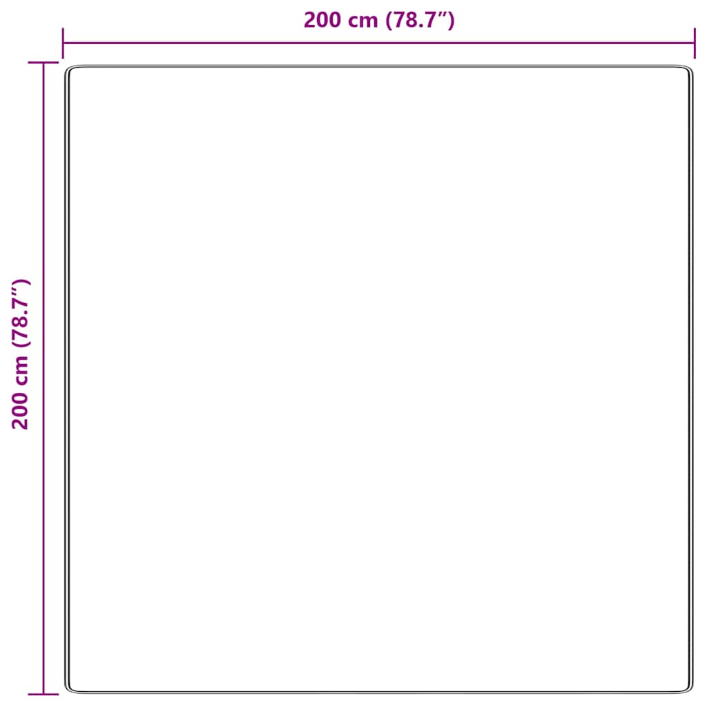 Antislip Shaggy Tapijt Bruin 200 x 200 cm PP