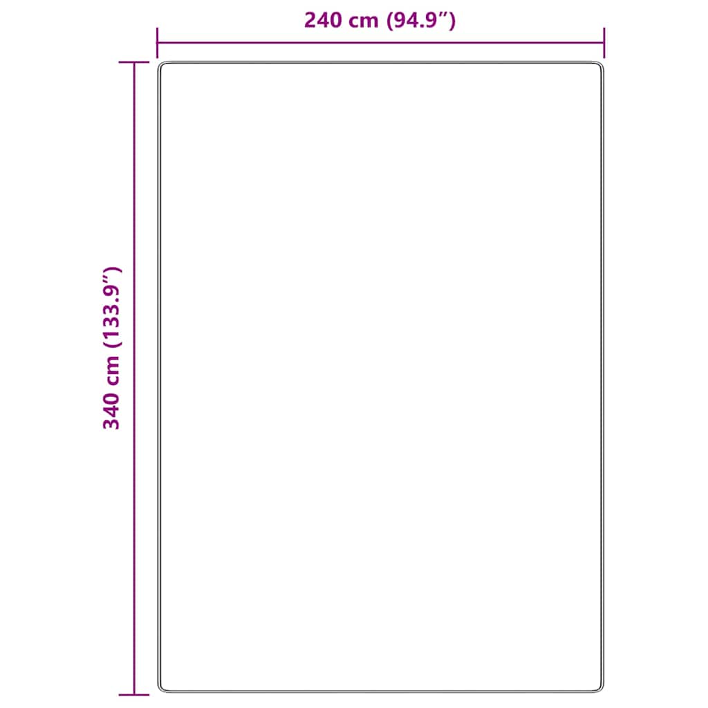 Antislip Shaggy Tapijt Bruin 240 x 340 cm PP