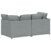 Modulaire bank met kussens stof lichtgrijs