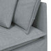 Modulaire bank met kussens stof lichtgrijs