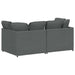 Modulaire bank met kussens stof donkergrijs