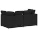 Modulaire bank met kussens stof zwart