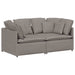 Modulaire bank met kussens stof taupe