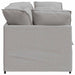 Modulaire bank met kussens stof wolk grijs