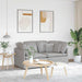 Modulaire bank met kussens stof wolk grijs