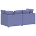 Modulaire bank met kussens stof jeansblauw