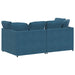 Modulaire bank met kussens fluweel blauw