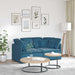 Modulaire bank met kussens fluweel blauw