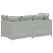 Modulaire bank met kussens fluweel lichtgrijs
