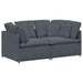 Modulaire bank met kussens fluweel donkergrijs