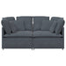 Modulaire bank met kussens fluweel donkergrijs