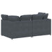 Modulaire bank met kussens fluweel donkergrijs