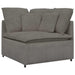 Modulaire bank met kussens corduroy stof lichtgrijs