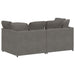 Modulaire bank met kussens corduroy stof lichtgrijs