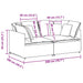 Modulaire bank met kussens corduroy stof lichtgrijs