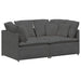 Modulaire bank met kussens corduroy stof donkergrijs