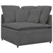 Modulaire bank met kussens corduroy stof donkergrijs