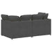 Modulaire bank met kussens corduroy stof donkergrijs