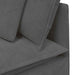 Modulaire bank met kussens corduroy stof donkergrijs