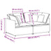 Modulaire bank met kussens corduroy stof donkergrijs