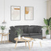 Modulaire bank met kussens corduroy stof donkergrijs